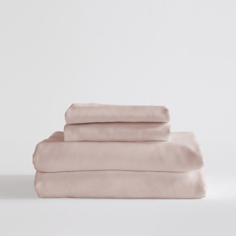 Quince Bamboo Sheet Set King Soft Blush NWT